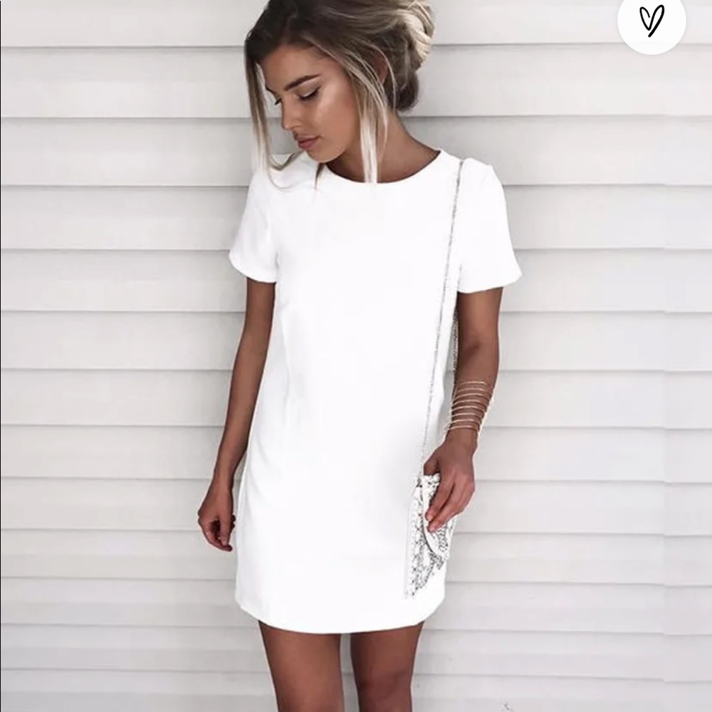 Lulus Shift and Shout Ivory Shift Dress worn 1x!